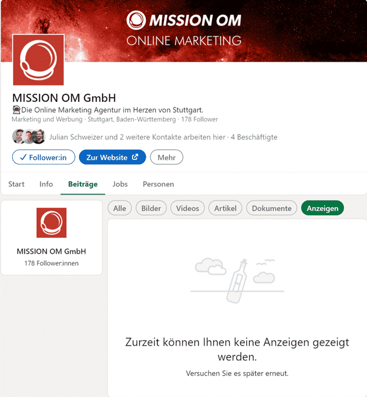 LinkedIn Werbebibliothek – Die Anzeigen der Konkurrenz | MISSION OM