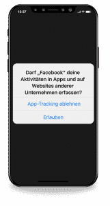 ìOS 14.5 Facebook Ads Opt-In Fenster