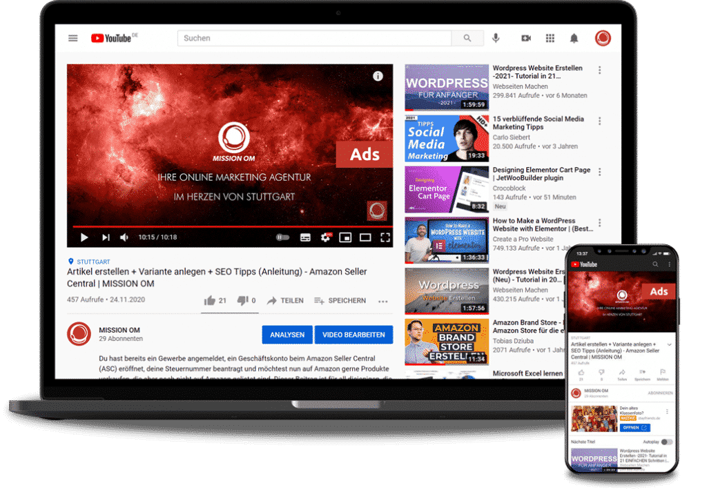 YouTube Ads Agentur Stuttgart